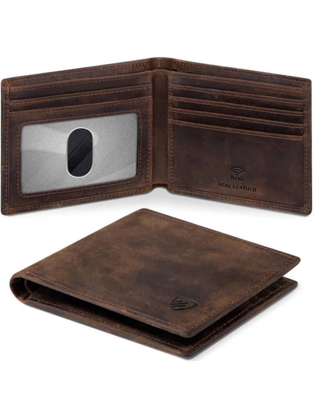 Slim Bifold RFID Blocking Leather Wallet for Men | Front Pocket Design, Stylish